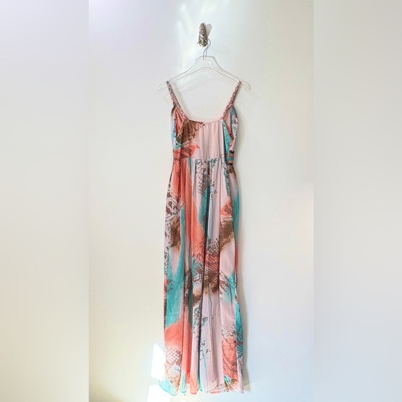 Boston Proper Embellished Printed Maxi Dress Size 6 - Picture 3 of 5